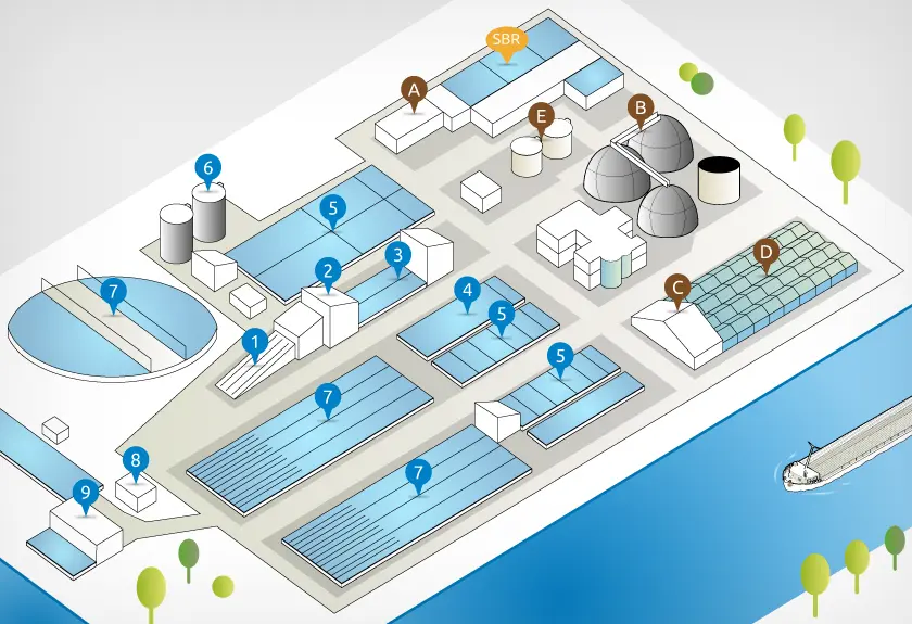 Lageplan der Kläranlage Neckarsulm
